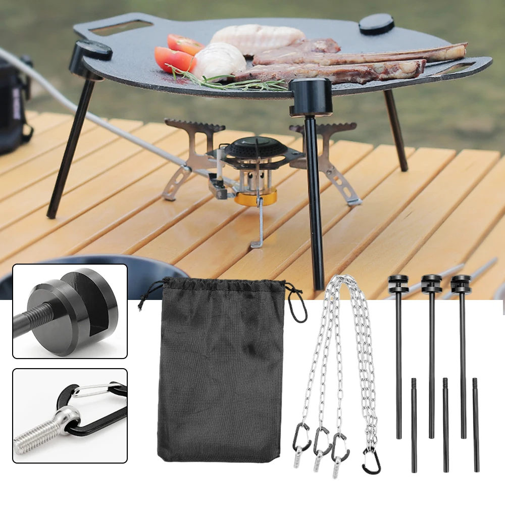 Detachable Grill Vertical Tripod Grill Barbecue Grill Aluminum Alloy Bracket Barbecue Tripod Stand Outdoor Griddle Grill