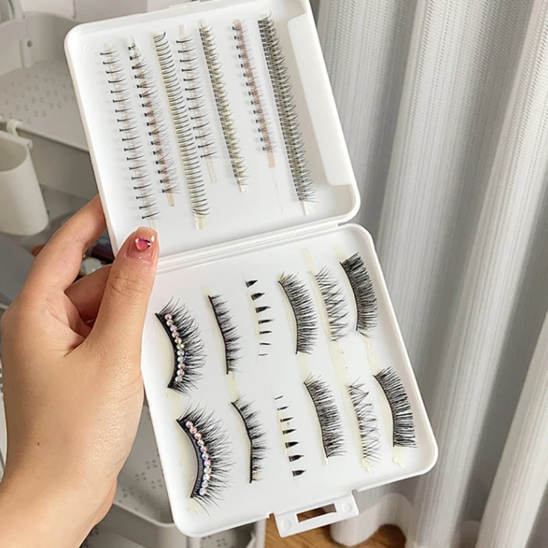 Portable Plastic False Eyelashes Box Travel Empty Lashes Holder Case Container Storage Organizer Professional Makeup Lash Suppli