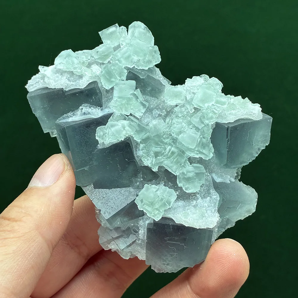 A0-1A 100% Natural Blue Fluorite Mineral Specimen Stones and Crystals Quartz Teaching specimen
