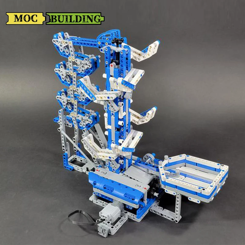 Technologia małych cząstek klocki do budowy MOC mała piłka przenośnik linia montażowa GBC zabawka do montażu edukacja łączenie DIY Model