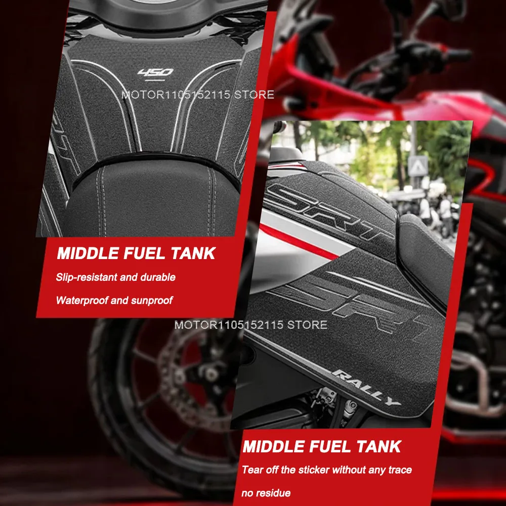 3D Motorcycle Tank Pad Sticker Protector Anti wear fuel tank sticker For QJMOTO QJ SRT 450 qj moto srt450