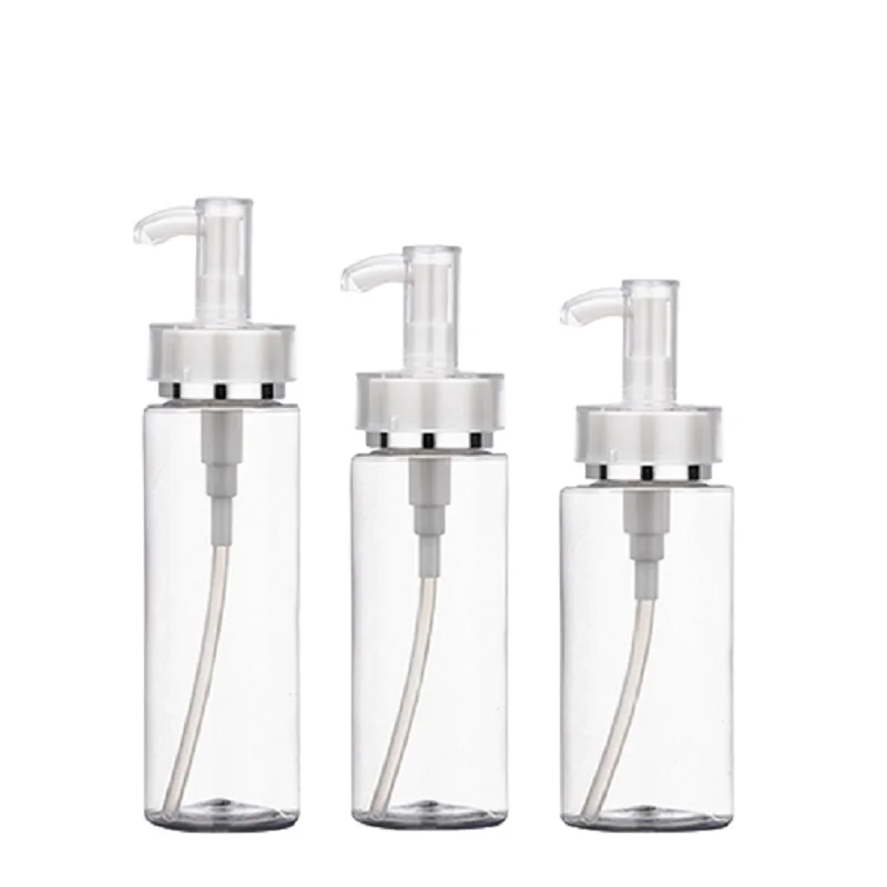 10pcs Refillable Bottle 120ml160ml 200ml Empty Clear PET Plastic Luxury Acrylic Pump Cosmetic Packaging Container Lotion Bottle