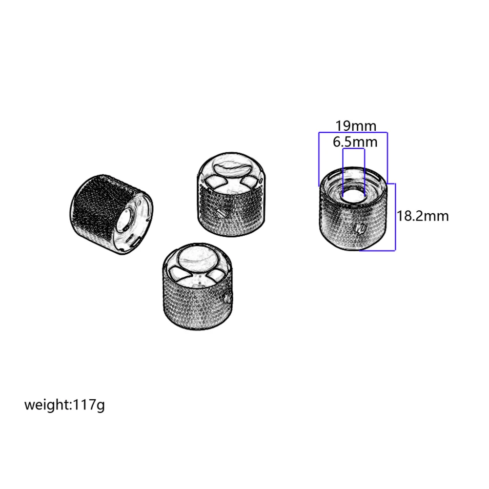 

1 set Professional Metal Guitar Volume Control Knob Caps Replacement Tone Control for Electric Guitar