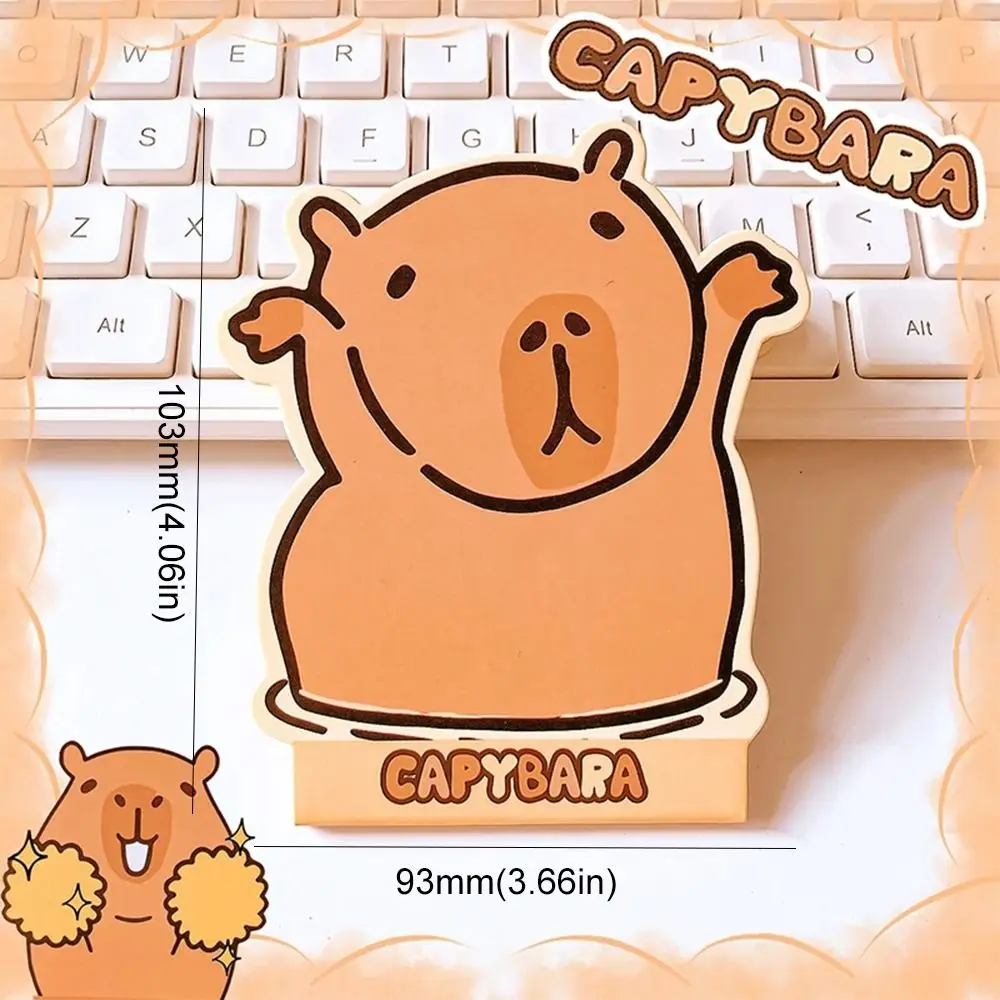 Kawaii Mini Capivara Notebook, Para Fazer a Lista, Diário Portátil, Mini Almofada de Escrita, Bonito Dos Desenhos Animados Notepad