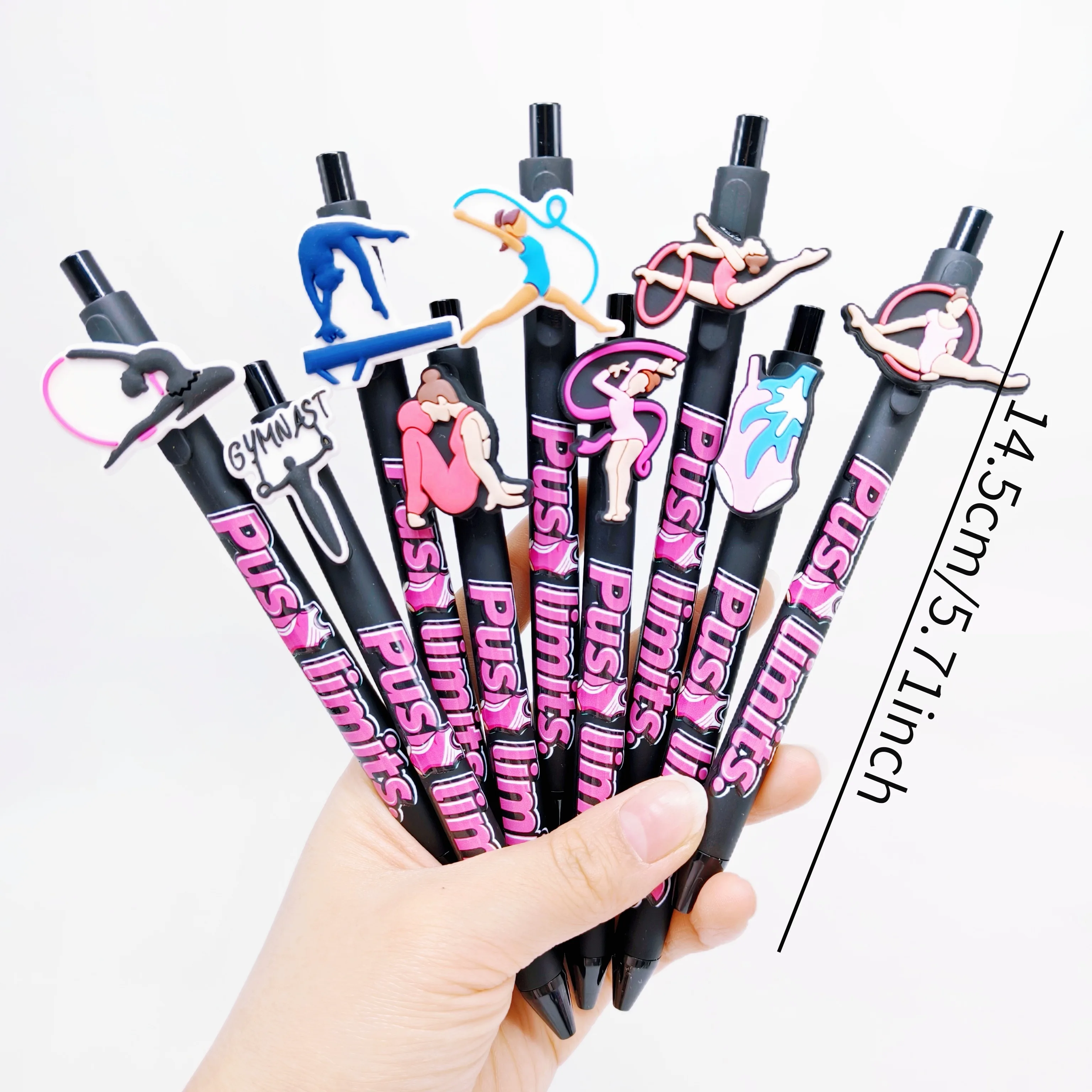 11pcs/22pcs Gymnastics Theme Ballpoint Pen Sports Press Ballpoint Pen Student Writing Ballpoint Pen