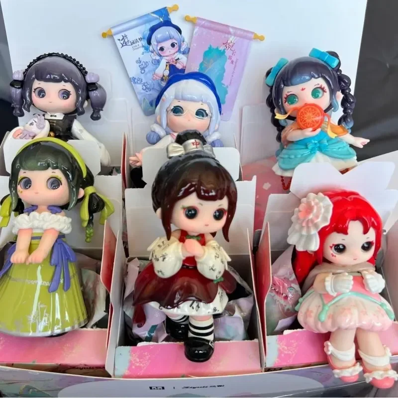 Ziyuli الصينية الرومانسية سلسلة صندوق الغموض اللعب لطيف Ziyuli عمل الشكل Kawaii دمية نموذج لطيف نموذج فتاة صبي هدية صندوق أعمى
