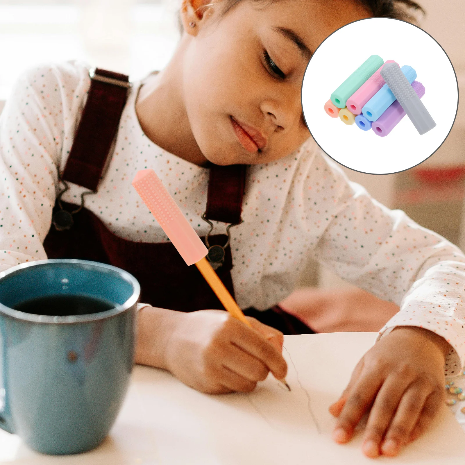 

8Pcs Lightweight Portable for Various Writing Instruments Sensory Stimulation Chewable Tubes Chewy