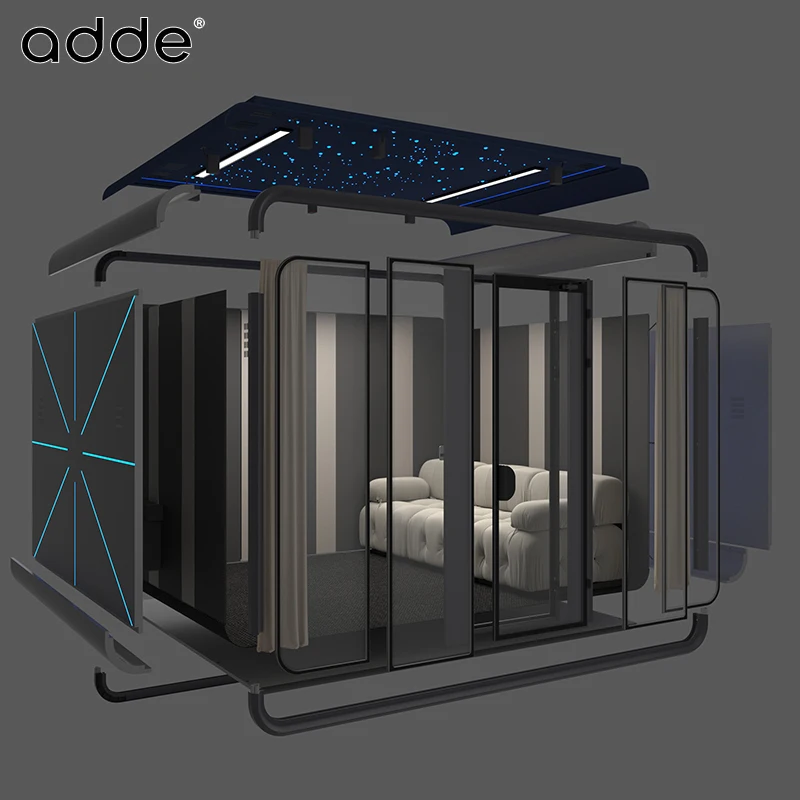 Bilik Akustik Audio-visual Cerdas untuk Dalam dan Luar Ruangan, Kedap Suara, Kabin Film, Modular, Booth Video Kedap Suara