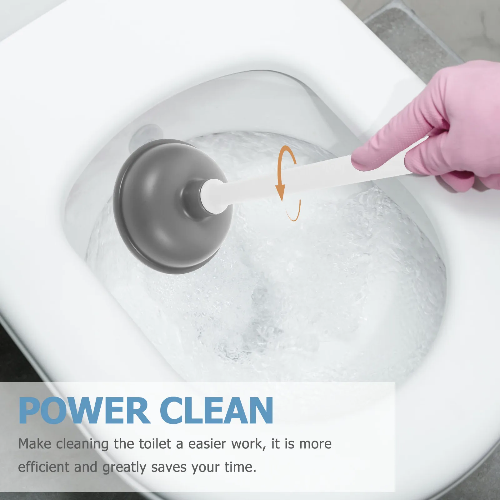 Heavy Duty Long Handle Toilet Plunger