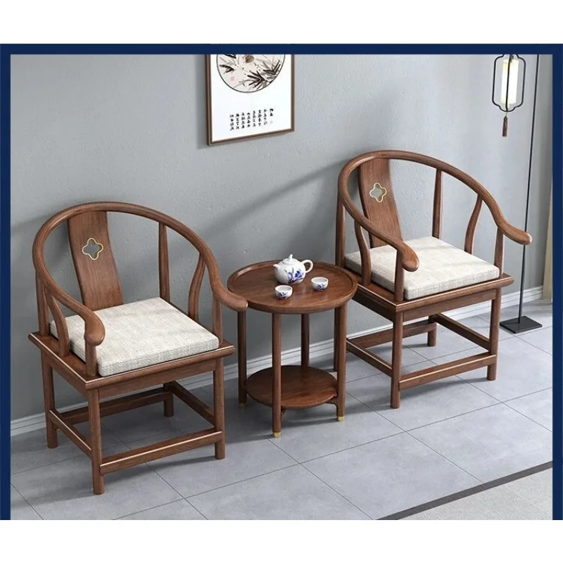 New Chinese-style solid wood armchair, walnut Taishi single ,living room official hat master