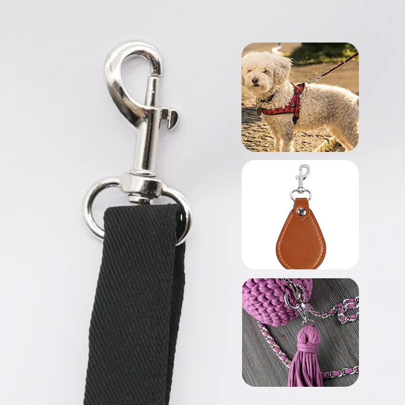 Gancho giratorio de ojo a presión, hebilla de gancho de perno, Clip de cadenas para perros y mascotas, broche de langosta de resorte, hebilla de cinturón de aleación de Zinc