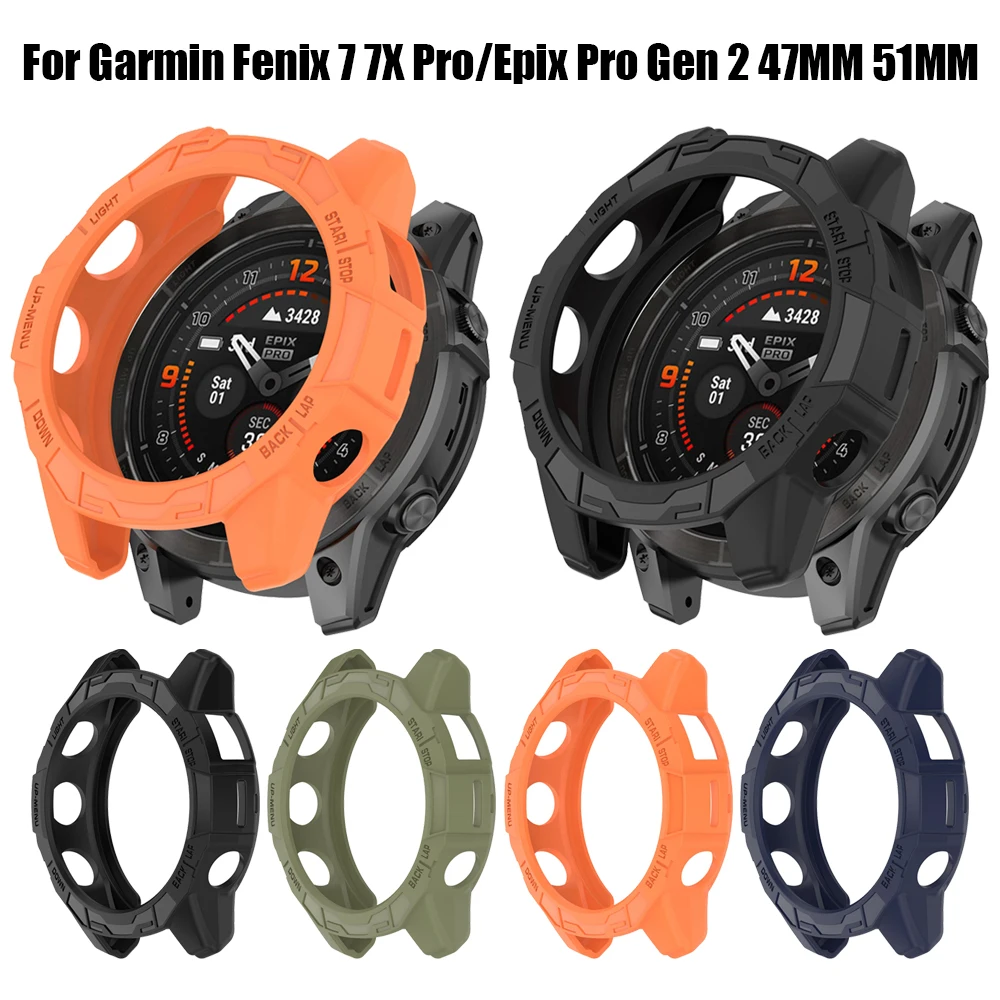 TPU Soft Silicone Protective Case for Garmin Fenix 7 7X Pro Cover For Epix Pro Gen2 51mm 47mm Protective Shell Watch Case