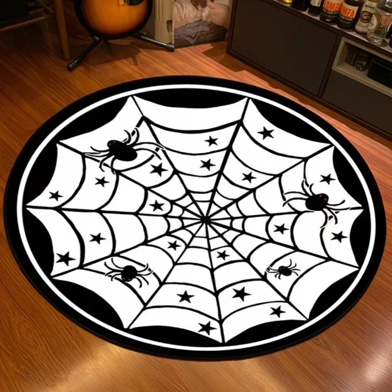 Steal The Show Skull and Crossbones Design Round Doormat for Patio Entrance or Man Cave Decor