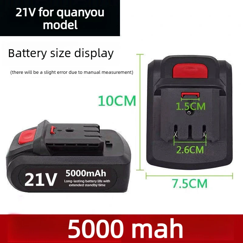21V 10Ah Lithium Battery for Cordless Drill Slide-on Universal Replacement High Capacity 10000mAh Rechargeable Power Tool