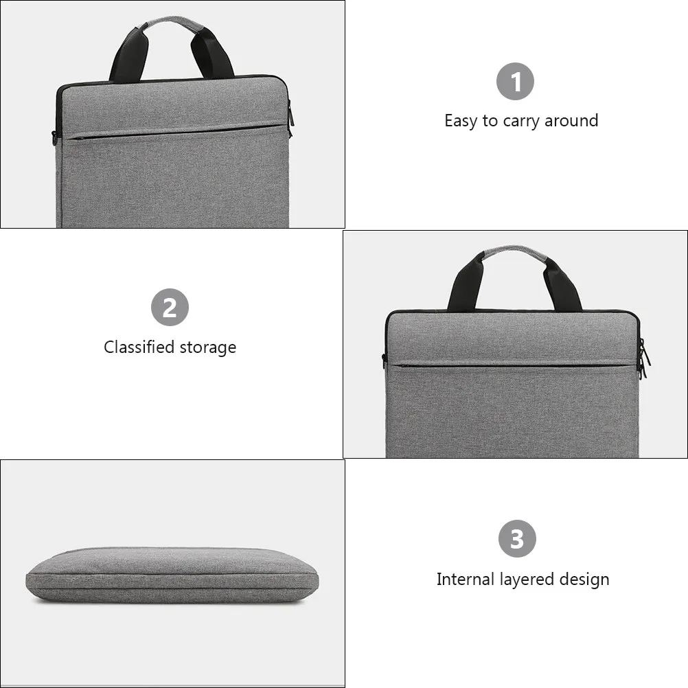 15.6 Inch Laptop Bag Nylon Shockproof Scratch Resistant Large Capacity Diagonal Shoulder Carry Handheld Suitcase Trolley