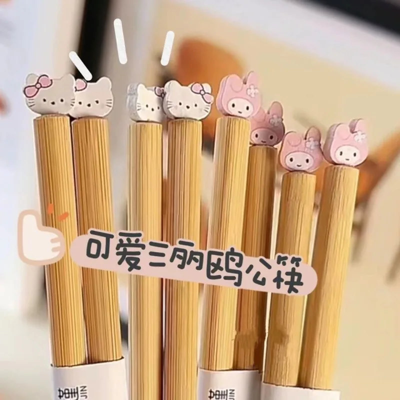 Girl Heart Anime Long Chopstick Ins Melody Reusable Tableware Hot Pot Use Lengthen Chopsticks Cooking Tools Kitchen Household