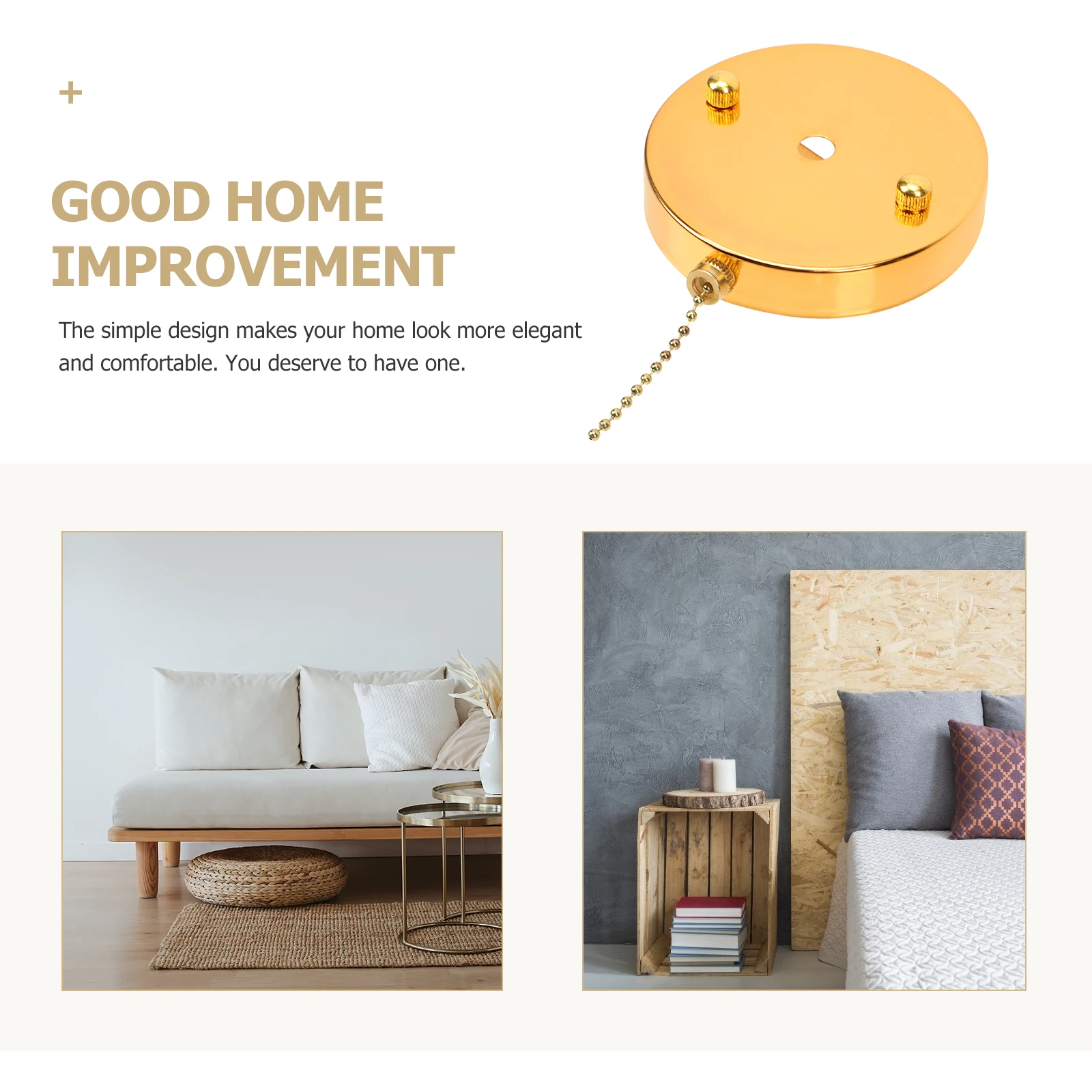 

Stainless Steel Pull Chain Light Switch for Wall Lamp Fan Chrome Easy Install Clean Replace Standard Wire Decor