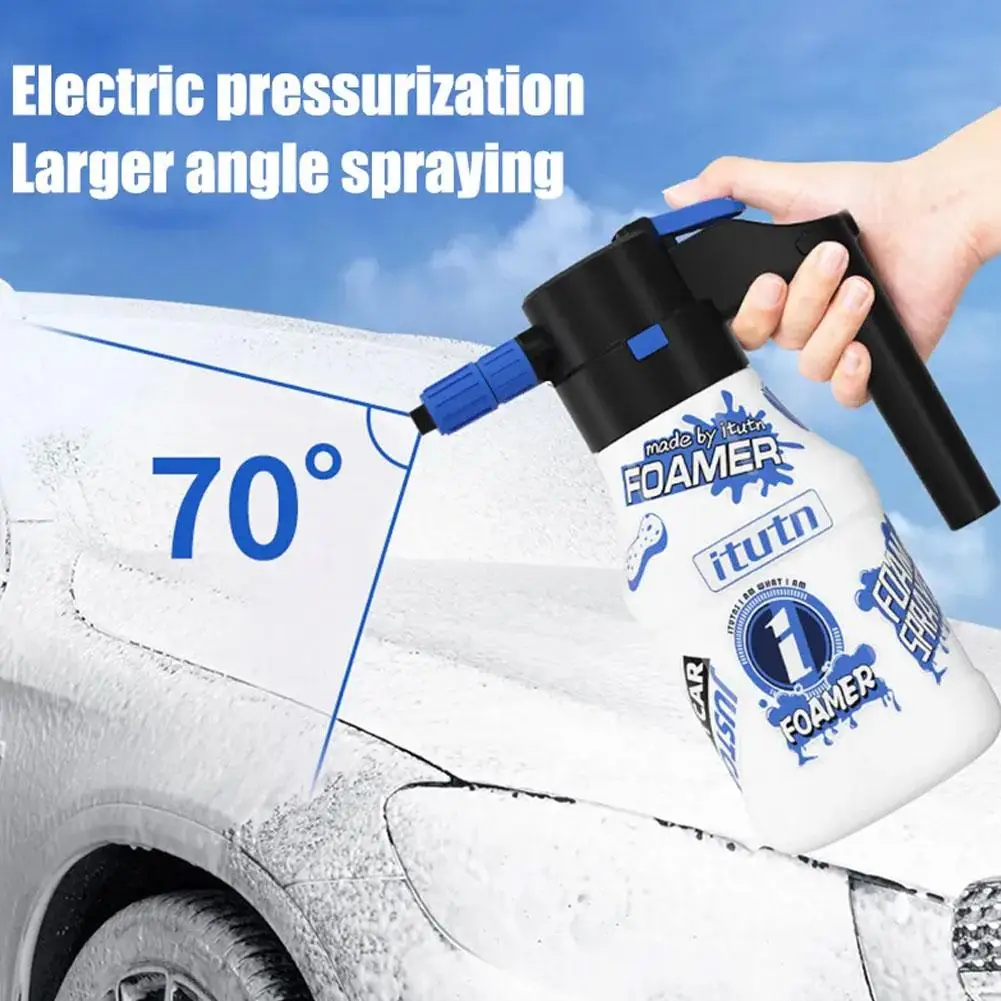 1.5L Electric Foam Sprayer Foam Generator For Car Wash USB 2600mAh Lithium Battery Foam Lance Endurance Car Wash Towel Foam Wash