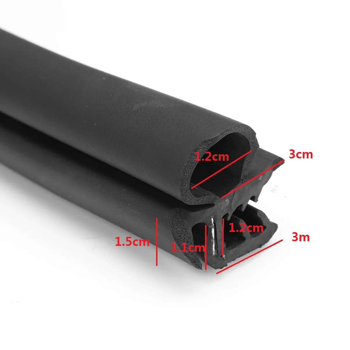 5m Side Tube Seal Sliding Door Bonnet FOR VW T4 T5 TRANSPORTER MK5 1990-2003 Rubber Finned Car Edge Trim Strips