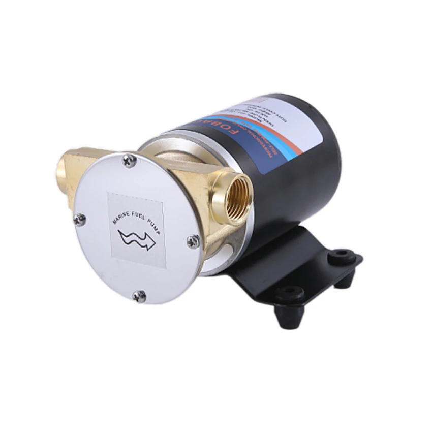 12V/24V Self-priming Bilge Pump Flow Rate 30L/min Marine Deck Motor Washing Cooling Impeller Centrifugal Miniature Pump
