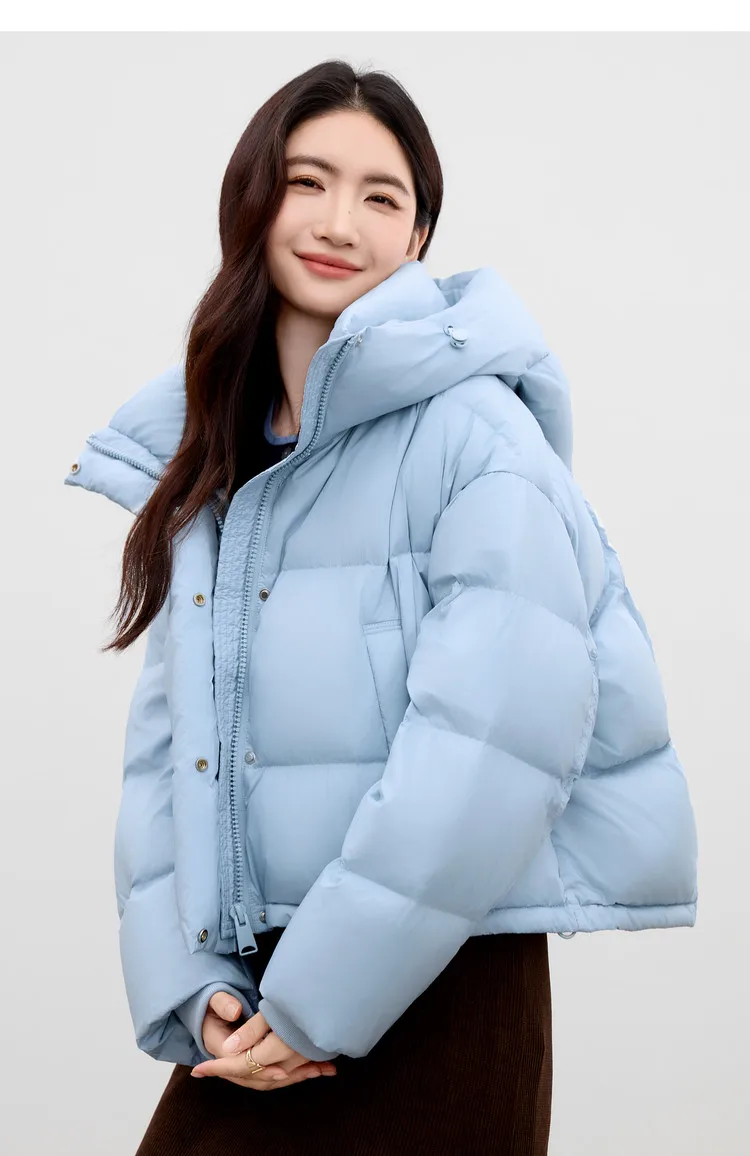 SENTUBILA Women's Winter Down Jacket 90% White Duck Down Puffy Puffer 2026 Winter Petite Bubble Coat Warm Outerwear W54YC1771X
