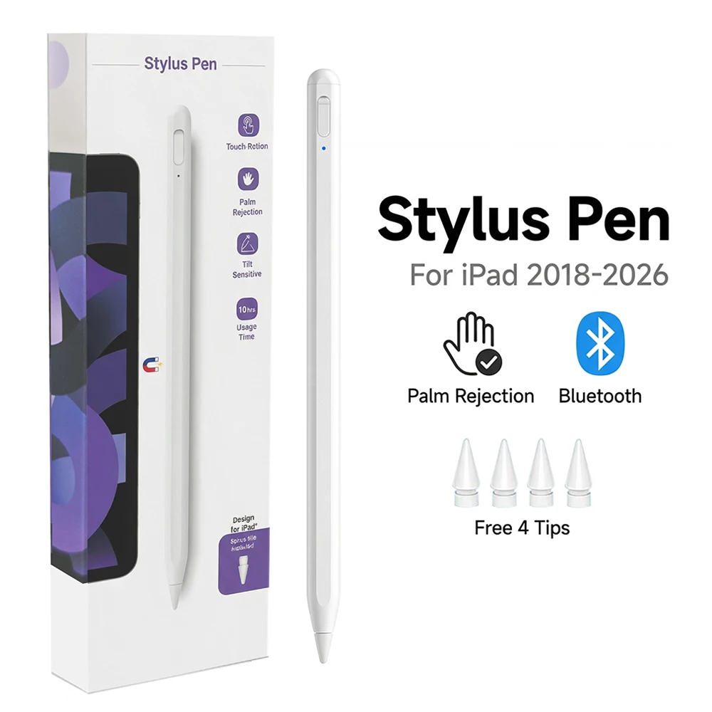 For Apple Pencil iPad A16 M3 Air 11 5 4 3 M4 Pro 12.9 13 M5 