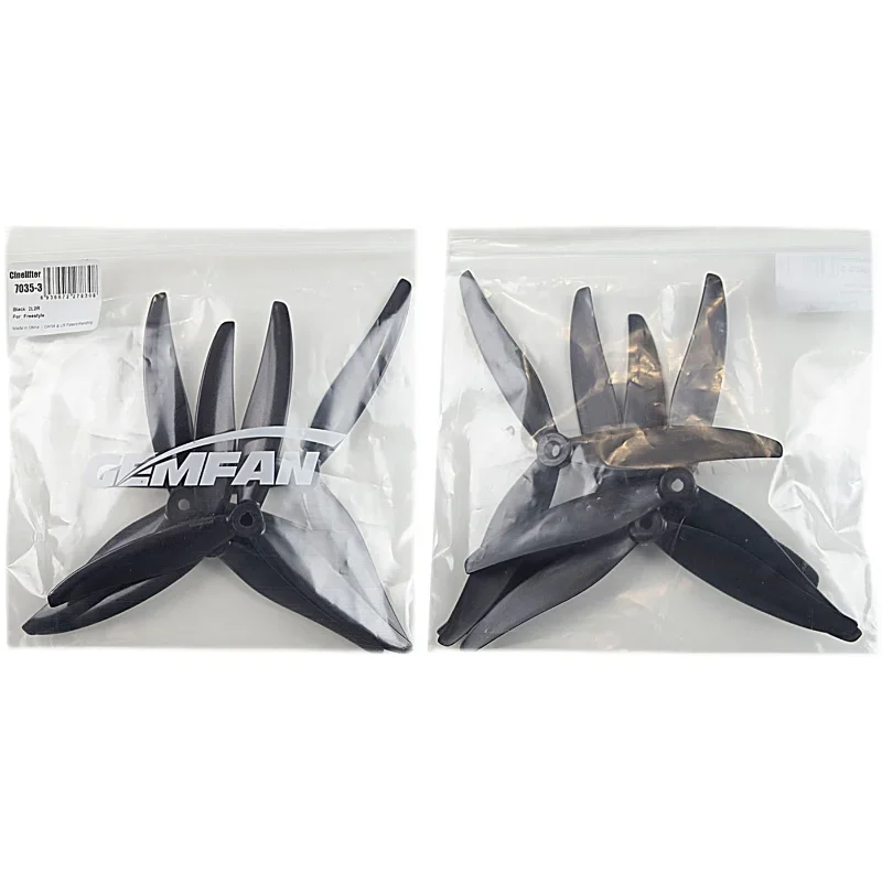4PAIR 4CW 4CCW GENFAM 7035 3-Blade Reinforced PC Propeller for RC Cinelifter Freestyle 7inch LR7  Replacement DIY Parts
