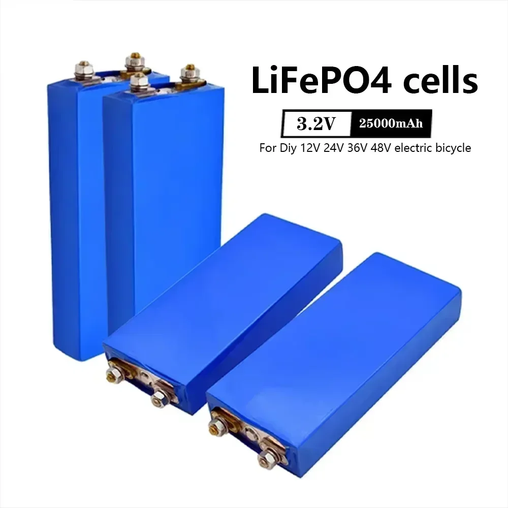 3.2V 25Ah LiFePO4 battery,cell Lithium iron phosphate deep cycles for Diy 12V 24V 36V 48V solar energy UPS power