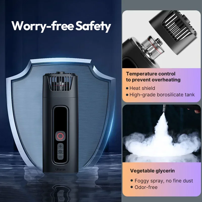 Ulanzi FM01 FILMOG ACE المحمولة 40 واط آلة الضباب يده 10 متر التحكم عن بعد آلة لصنع الدخان التصوير الفيديو تصوير المرحلة تأثير