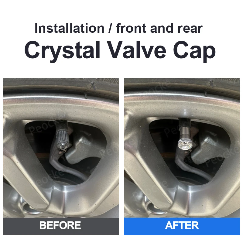 4 قطعة كريستال سيارة الإطارات صمام قبعات قبعات العجلات المعدنية الإطارات حافة الجذعية غطاء Airdust مقاوم للماء العالمي السيارات لسيارات BMW لتويوتا
