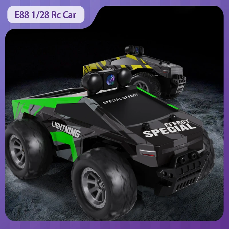 

E88 1/28 Rc Car Remote Wireless Remote Control Car With Camera Wifi Camera Video Drift Professional Speed Adjustment Rc Cars Toy
