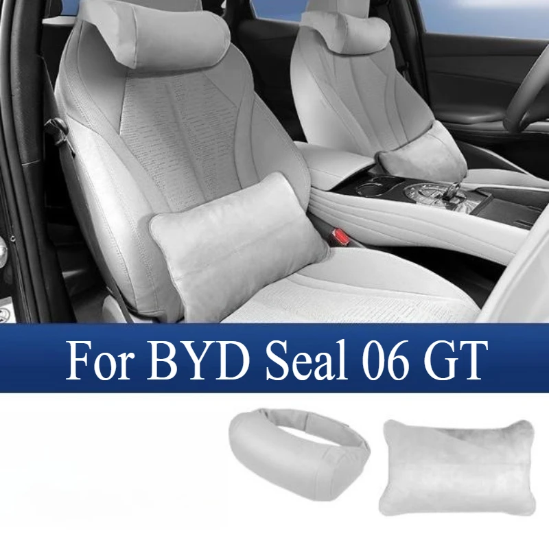 Anti-Fatigue Neck & Lumbar Support Set – Memory Cotton Pillow for BYD Seal 06 GT Automobile Interior Accessories