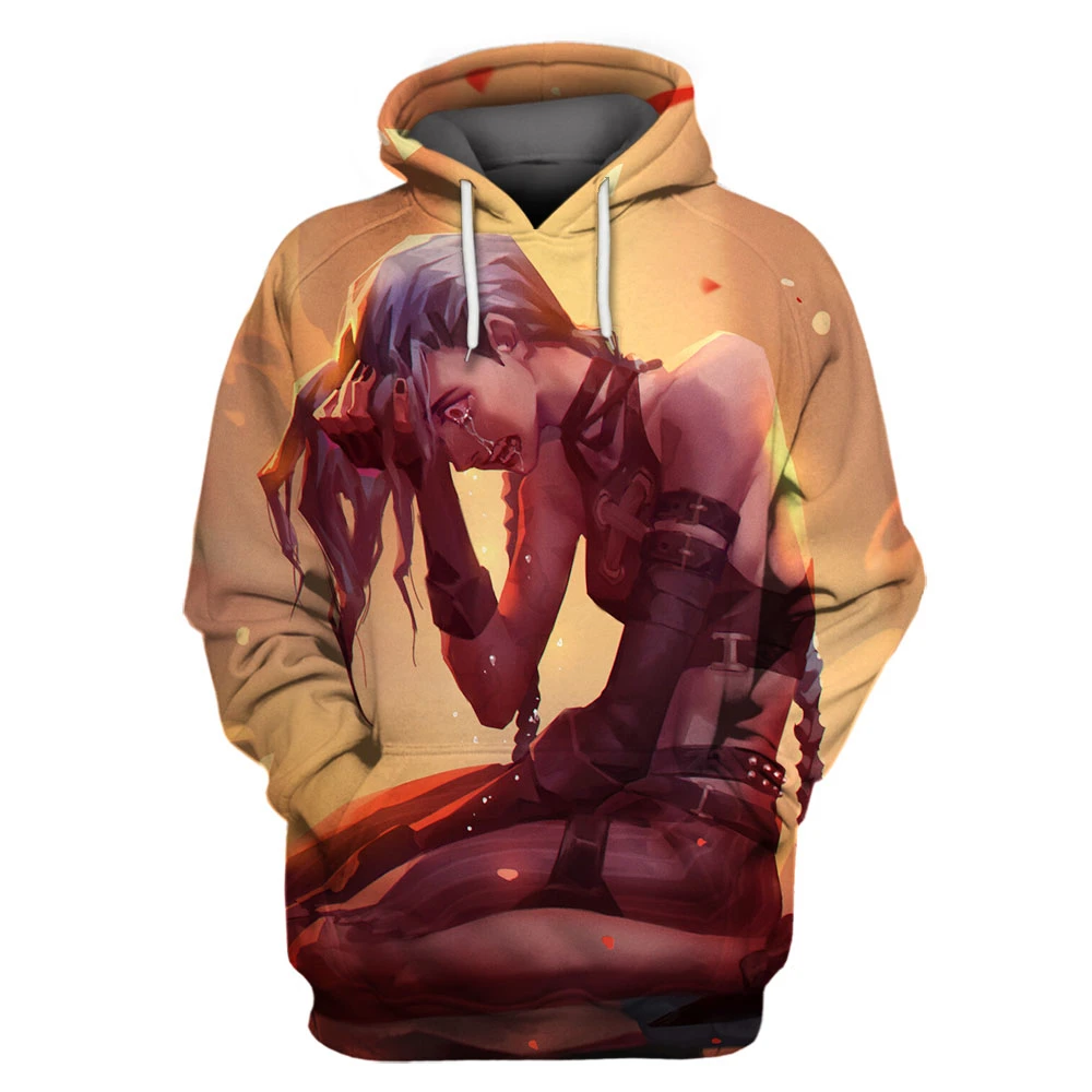 Anime Arcane League of Legends 3D Hoodie Men Fashion Coat Child Hoodies Kids Hip Hop Boy Coat Tracksuit Lol Jinx Sweatshirts