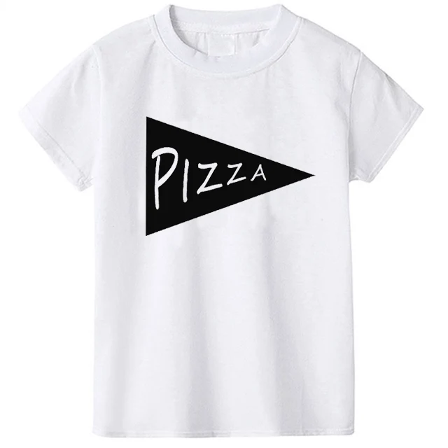 

2025 New Summer Baby Girl T Shirt Kids Clothes Boys T Shirt Fashion Pizza Rainbow Print Cotton Short Sleeve T Shirt