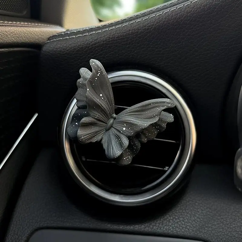 Starry Rose Butterfly Car Air Vent Aroma Stone Diffuser Romantic Fragrance Clip Auto Decor Gift view 6