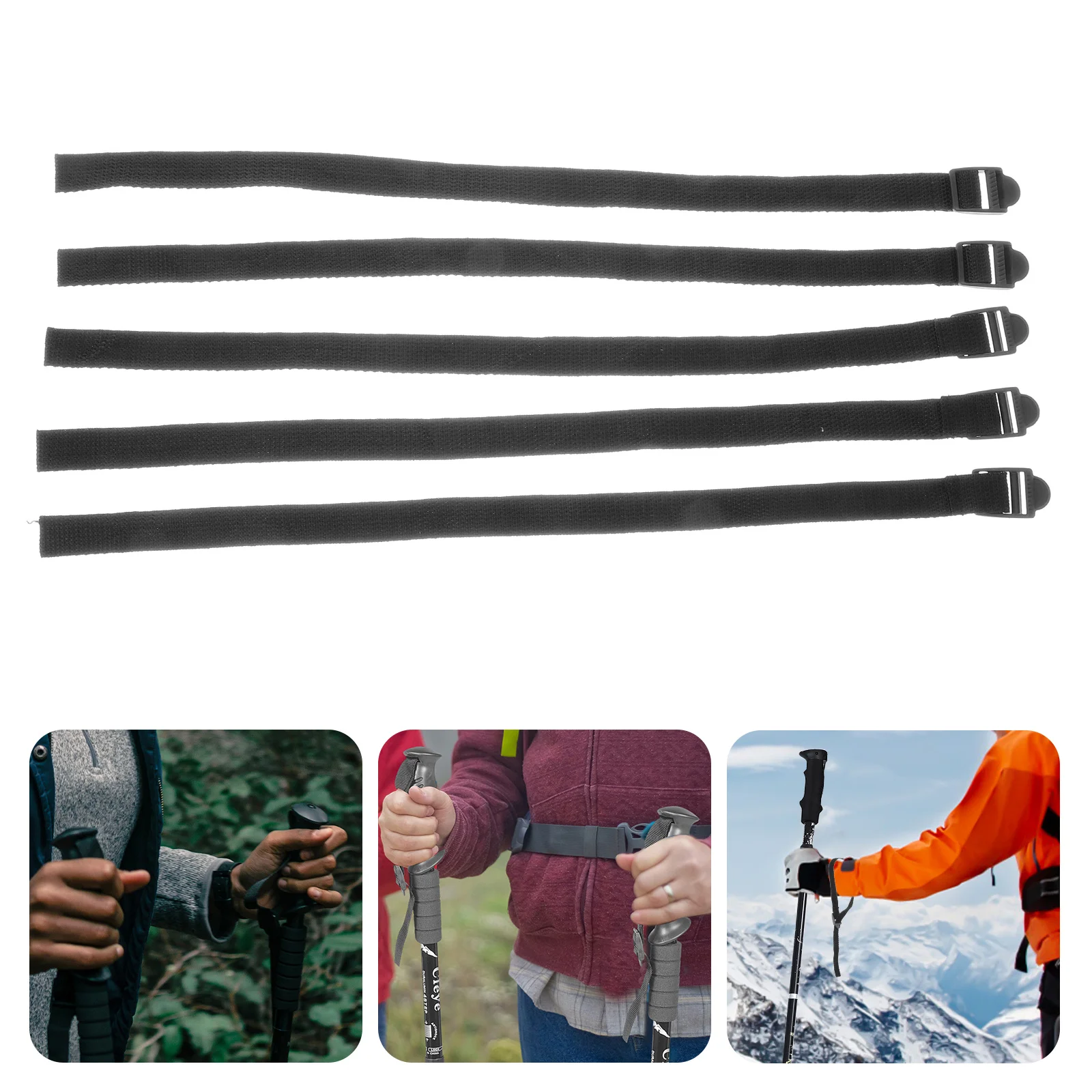 

5Pcs Ski Stick Carrier Straps Durable Professional Alpenstocks Binding Band Protective Pole Tie Outdoor Sports