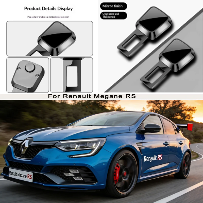 

for Renault Megane RS Car Seat Belt Clip Extender Safety Seatbelt Lock Buckle Plug Thick Insert Socket Extender Safety Buckle