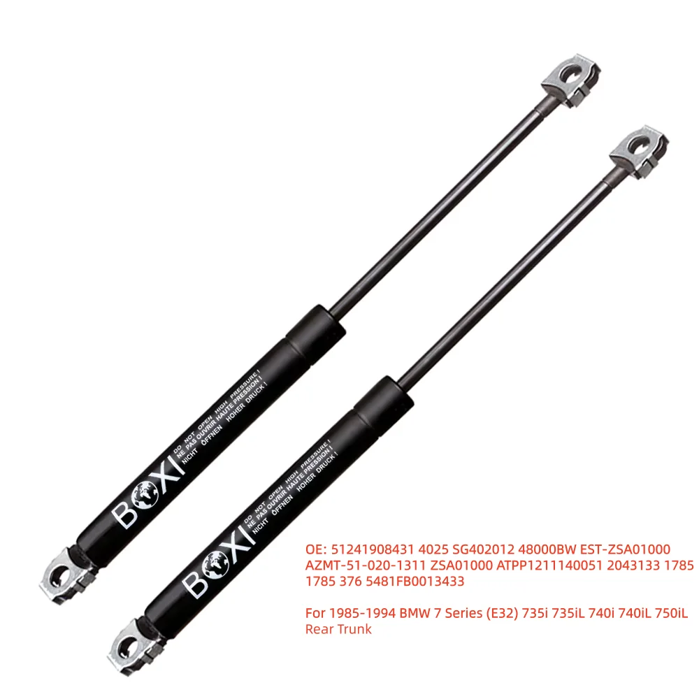BOXI 2Pcs Rear Trunk Lift Support Gas Spring For 1985-1994 BMW 7 Series E32 735i 735iL 740i 740iL 750iL 51241908431 Lifts Struts