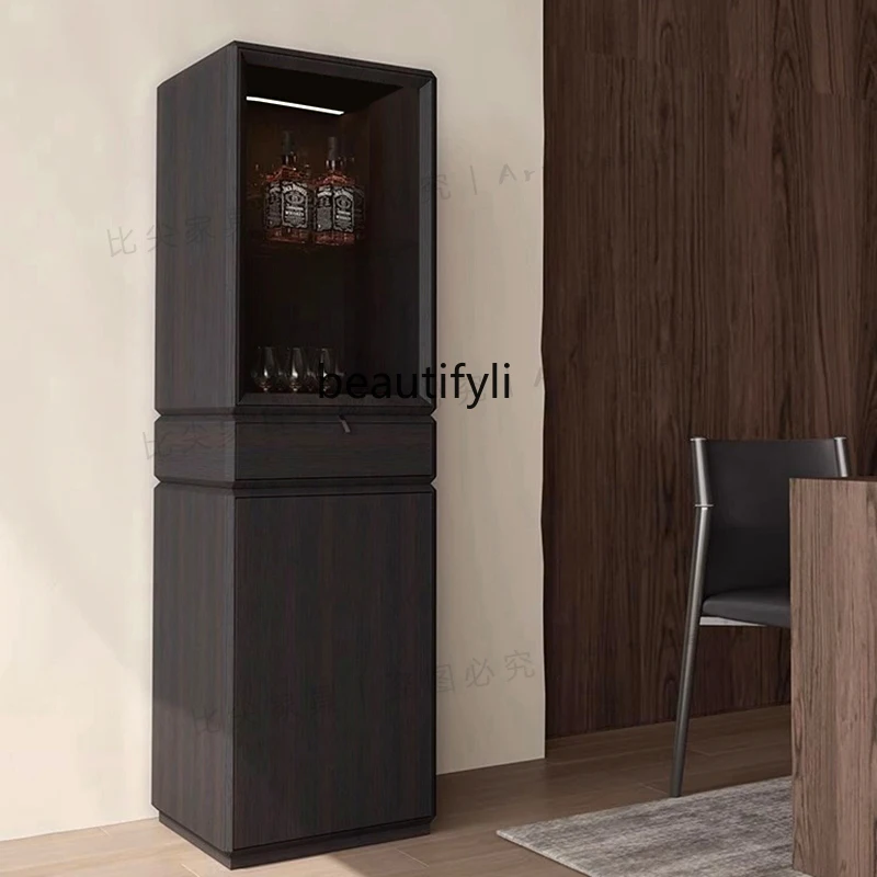 

Italian minimalist decoration, display cabinet, living room locker storage, dining edge, solid wood study rotating bookshelf