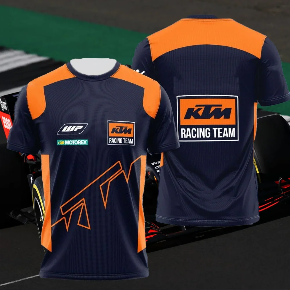 2025 KTM course de moto chemise de sport respirante à séchage rapide chemise d'été à manches courtes pour hommes T-Shirt de sport pour jeunes enfants