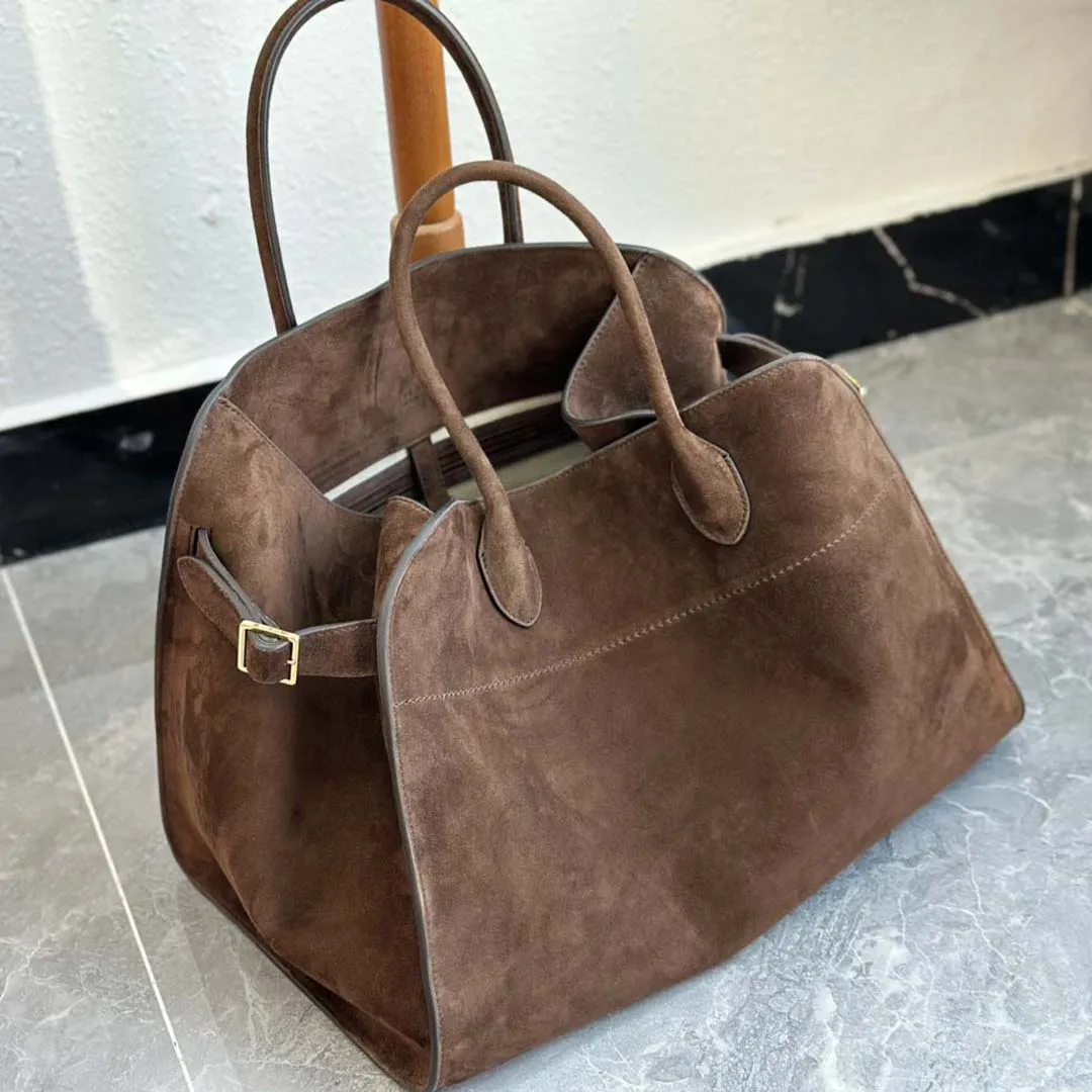 High Quality Margaux15 38CM Handbag  Factory Direct Sales Soft Natural Leather Shoulder Bags