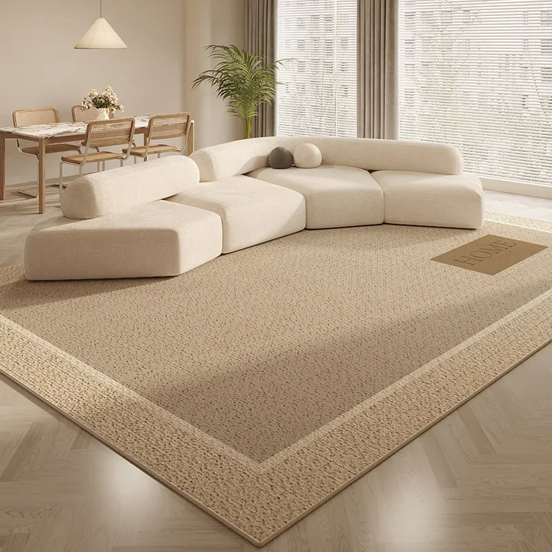 Alfombra minimalista moderna, alfombra extragrande, suave, antideslizante, antiincrustante, de lujo, para sala de estar y dormitorio