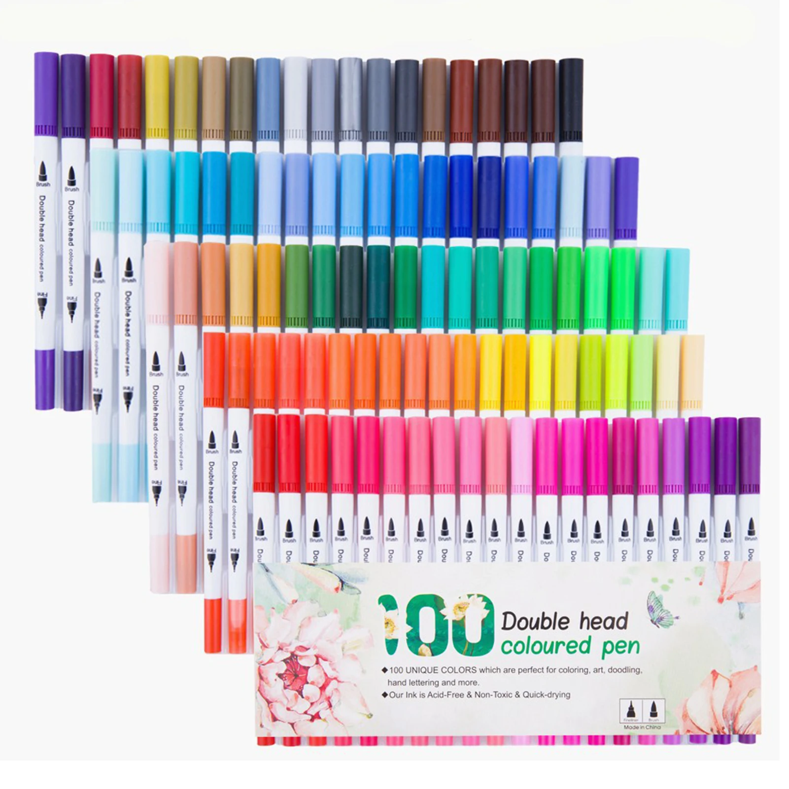 Double-headed Highlighters Pens Marker Pens Quick Drying Eye Protection Marker for Writing Diaries Letters Cards