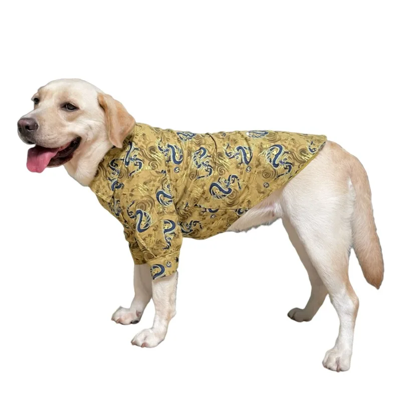 Summer Large Dog Shirt Big Dog Clothes Poodle Schnauzer Corgi Samoyed Husky Labrador Golden Retriever Clothing Pet Costume Coat