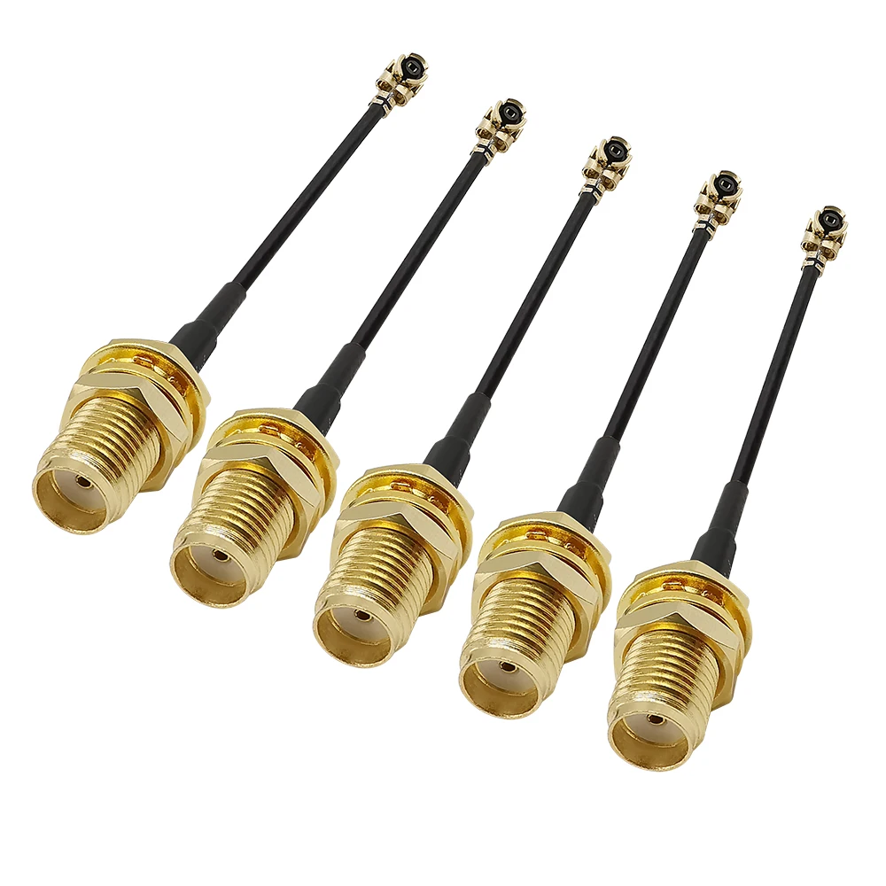 5Pcs SMA Female to IPX  U.FL 1.13mm Antenna WiFi Extension Cable Pigtail Connector for Wireless Routers Mini PCIe Cards