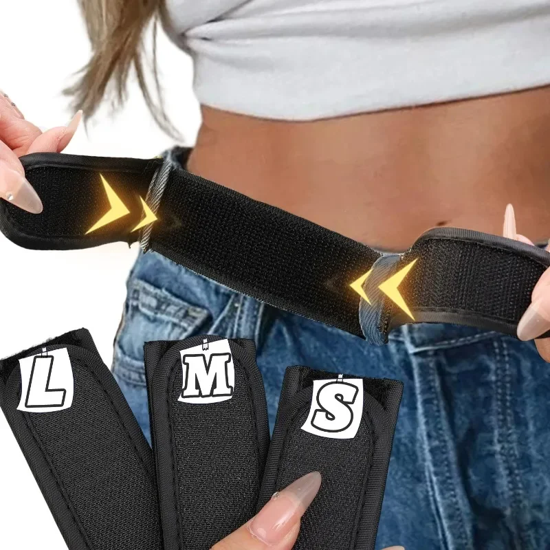 New No Buckle Elastic Belts for Women Men Touch Fastener Lazy Buckle Free Elastic Belt Jeans Pants Waistband Apparel Accessories