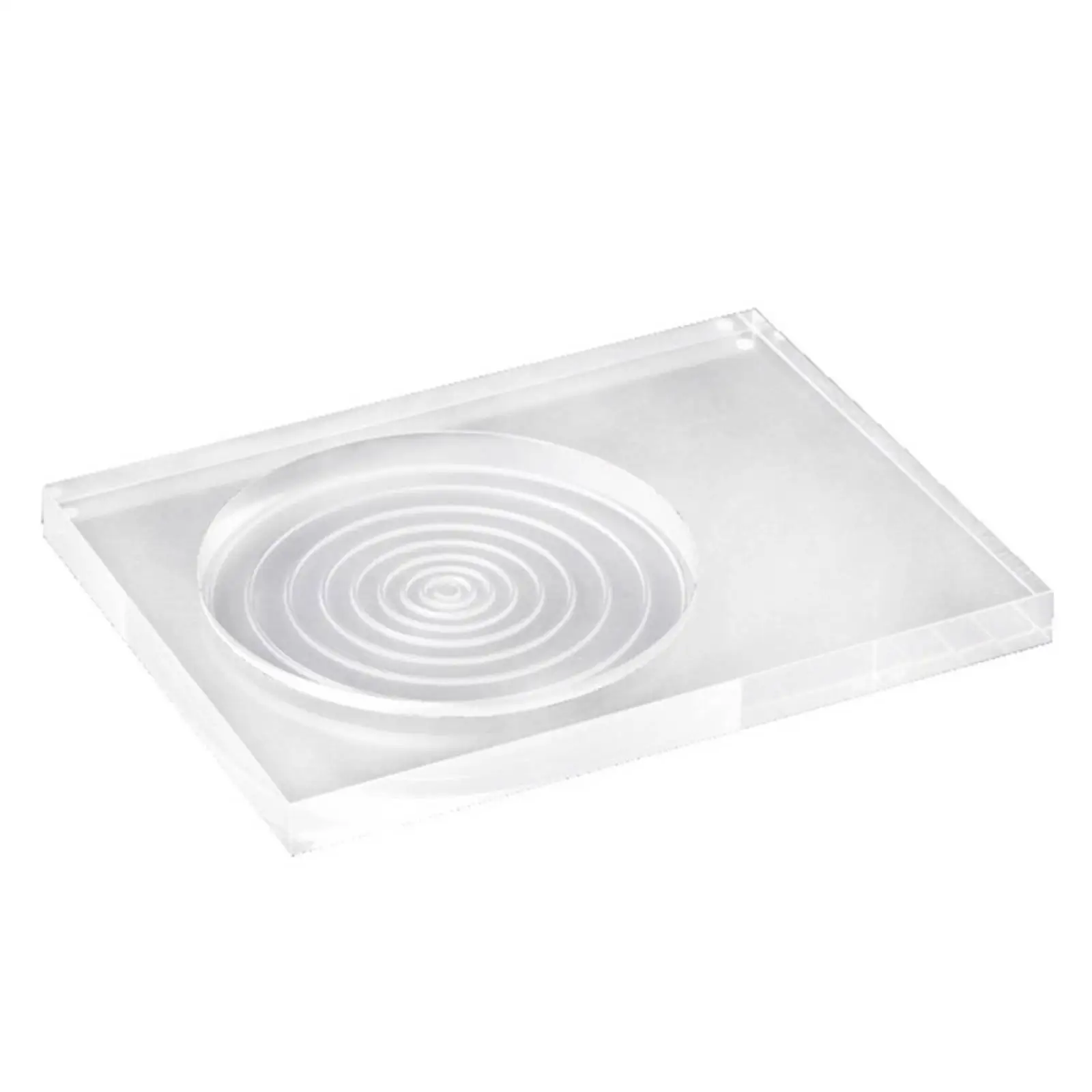 Tray with Rippled Design Rectangular Acrylic Tray Decorative for Tabletop Decor, Coffee Table, Entry Console