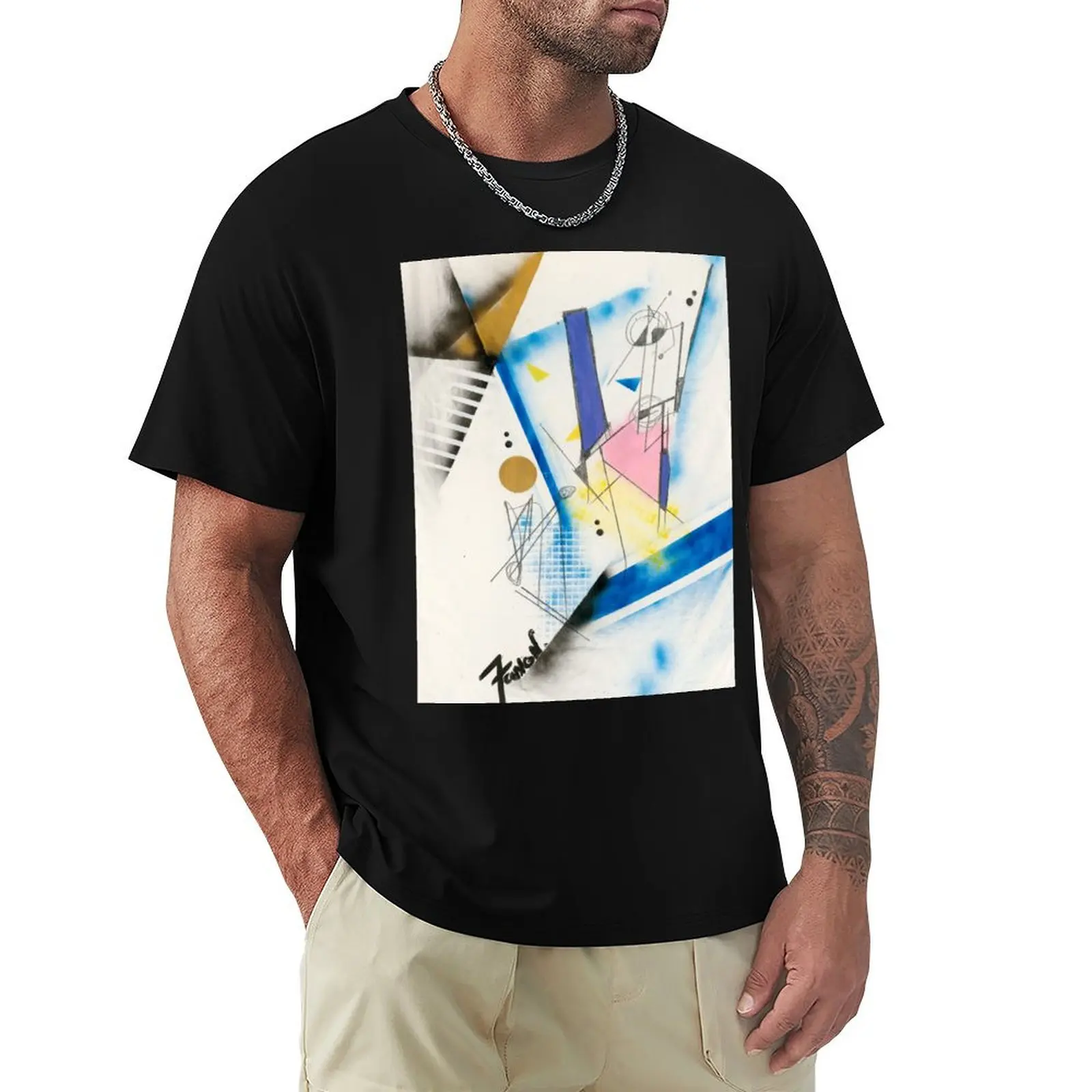 

FANON-kadinsky T-Shirt tops funny costumes croswit shirt man oversized t shirts for men