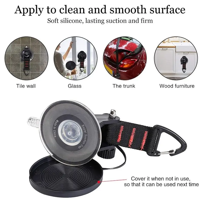 Suction Cup Hooks For RV Boat Window Glass Heavy Duty 4 Piece Piece For Car Camping Essential Tie Down Upgraded