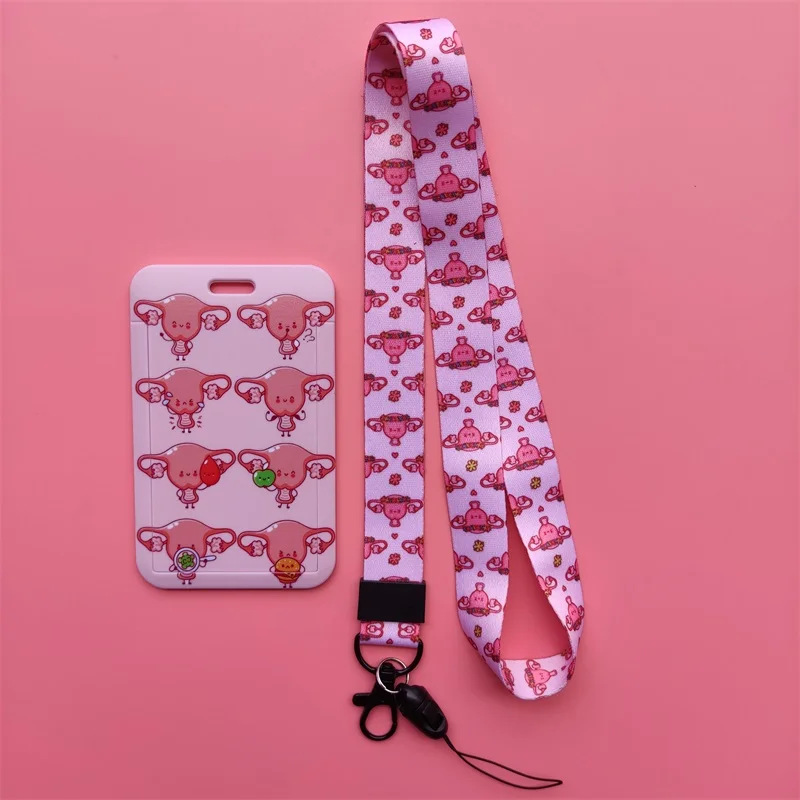 Niedlicher Lanyard-Ausweishalter für Krankenschwester-Arzt-Ausweishalter, Ausweishalter, Kapazität: 2 Kreditkarten oder Namenskarten – Detail 7
